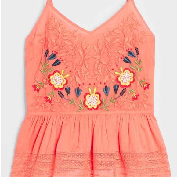 Anthropologie Tops - Anthropologie Gia Embroidered Tank NWT size 12